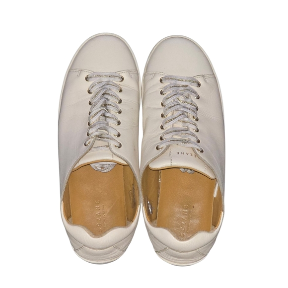 Sezane Cream Leather Footwear Sneaker - Picture 2 of 9
